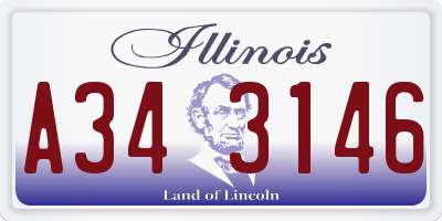 IL license plate A343146