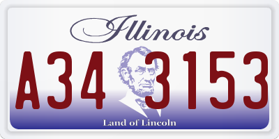 IL license plate A343153