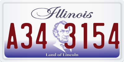 IL license plate A343154