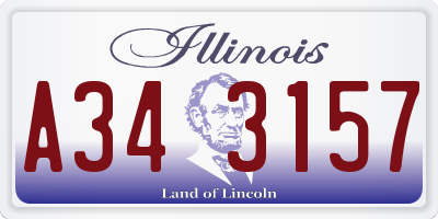 IL license plate A343157