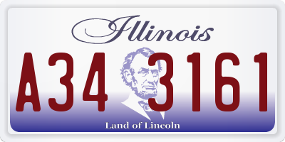 IL license plate A343161