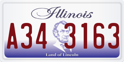 IL license plate A343163