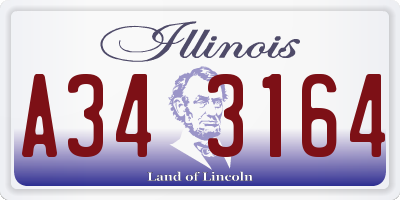 IL license plate A343164
