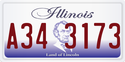 IL license plate A343173