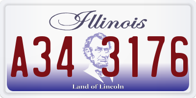 IL license plate A343176