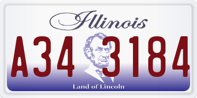 IL license plate A343184