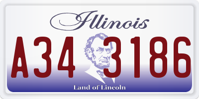 IL license plate A343186