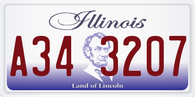 IL license plate A343207