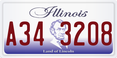 IL license plate A343208