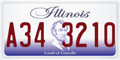 IL license plate A343210