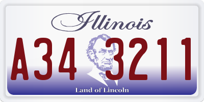 IL license plate A343211
