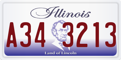 IL license plate A343213