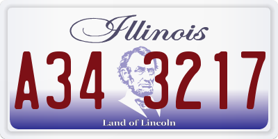 IL license plate A343217