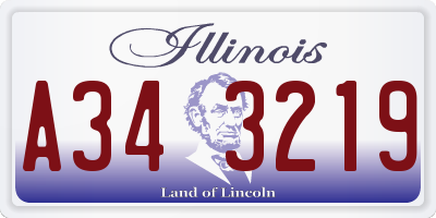 IL license plate A343219