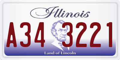 IL license plate A343221