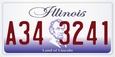 IL license plate A343241