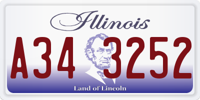 IL license plate A343252