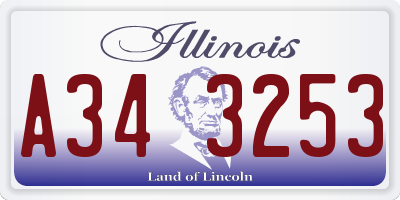 IL license plate A343253