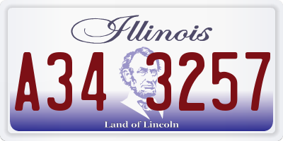 IL license plate A343257