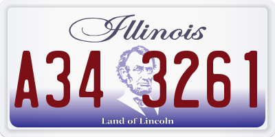 IL license plate A343261