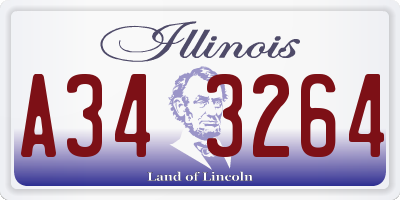 IL license plate A343264