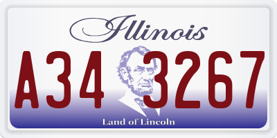 IL license plate A343267