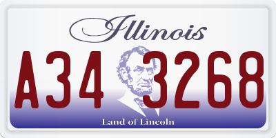 IL license plate A343268