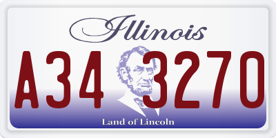 IL license plate A343270