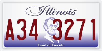 IL license plate A343271