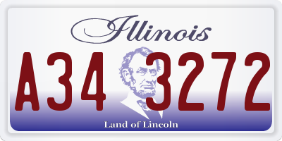 IL license plate A343272
