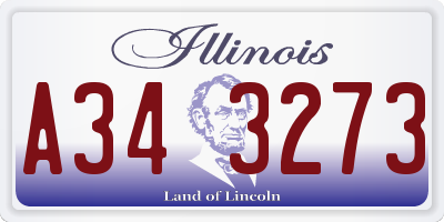 IL license plate A343273