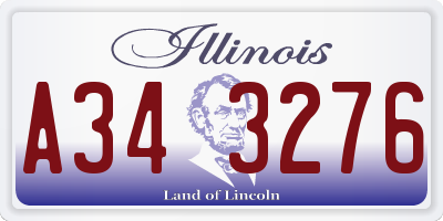 IL license plate A343276