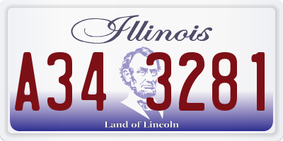 IL license plate A343281