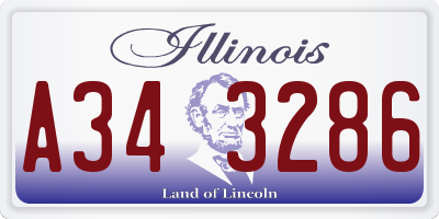 IL license plate A343286