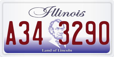 IL license plate A343290