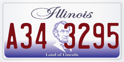 IL license plate A343295
