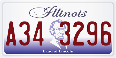 IL license plate A343296