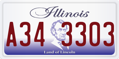 IL license plate A343303
