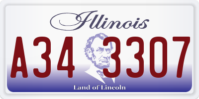 IL license plate A343307