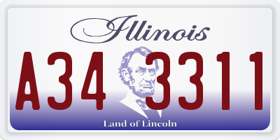 IL license plate A343311