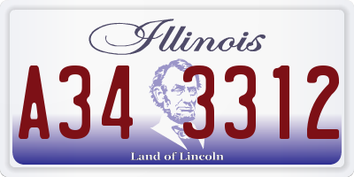 IL license plate A343312