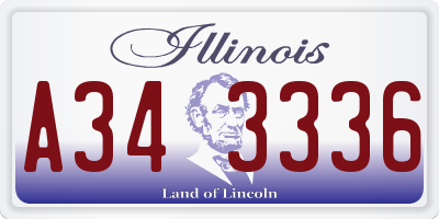 IL license plate A343336