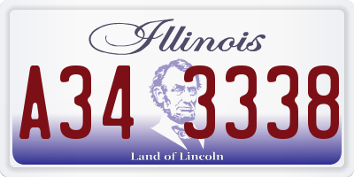 IL license plate A343338