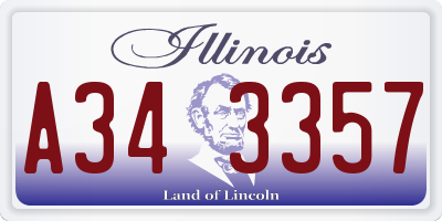 IL license plate A343357