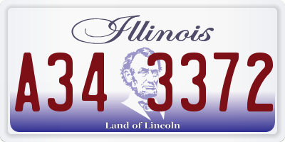 IL license plate A343372