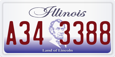 IL license plate A343388