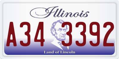 IL license plate A343392