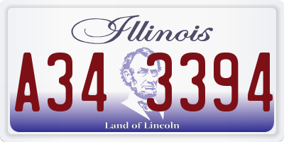 IL license plate A343394
