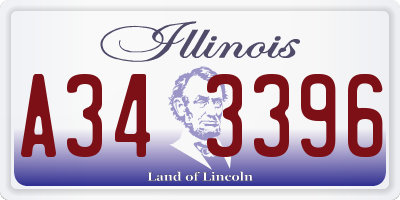 IL license plate A343396