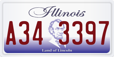 IL license plate A343397